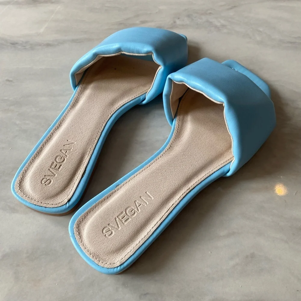 ALOHAS Vegan “Svegan” slide sandals - Robins egg blue - Picture 2 of 3